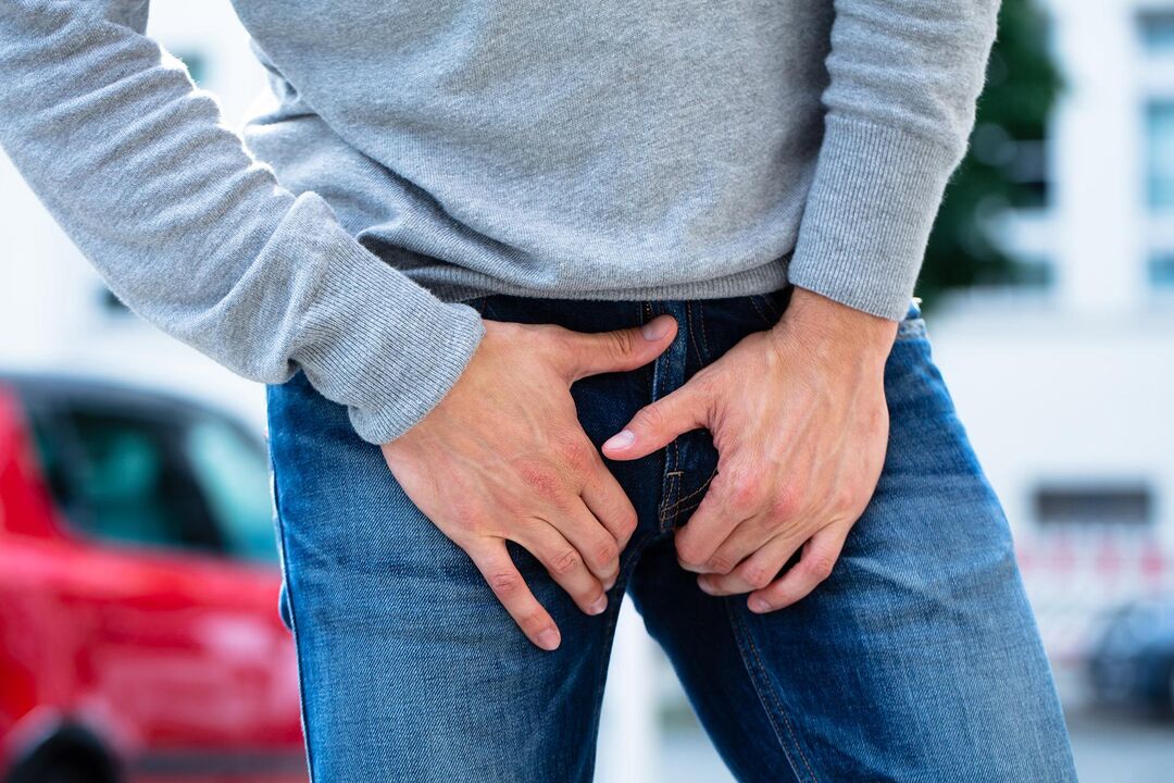 Dolore all'inguine in un uomo con prostatite calcolosa