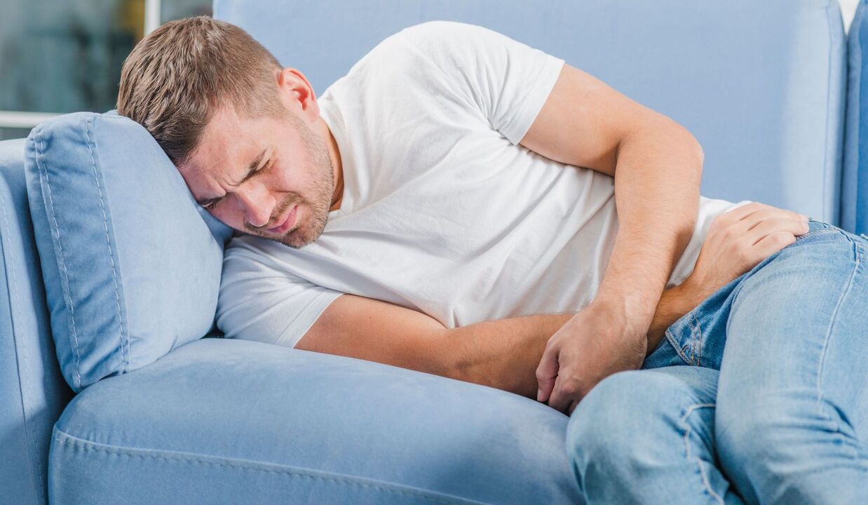 Dolore in un uomo con prostatite cronica